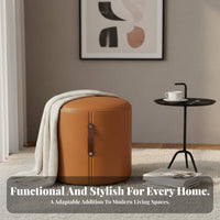 Upholstered Vanity Pouf Sturdy and long-lasting Small Stool High Load Capacity