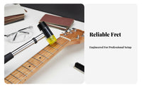 Non-Slip Grip Fret Hammer Alloy Steel Shaft Guitar Fret Installation Tool for Musicians, DIY Hobbyists, Repair Shop, Workshop, Home