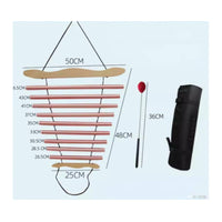 9-Note Wind Chime Resonant Wind Chime with Mallet Single-Row Musical Instrument with Mallet for Meditation, Sound  , Mindfulness Practice