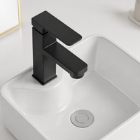White Ceramic Bathroom Sink, Rectangular Countertop Lavabo Salle de Bain Ceramique, 13cm Deep Vessel Sink with Faucet & Drain