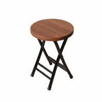 Foldable Collapsible Round Chair Sturdy Cross-Frame Folding Stool Space-Saving Portable Seating Stackable for Students, Families, Campers, Indoor, Dorm Room, Apartment, Travel
