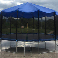 Outdoor Trampoline with Safety Enclosure Net for Kids and Adults, Round