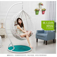 Single Rattan Wicker Hanging Basket Chair Outdoor Indoor Swing Egg Chair for Balcony Patio