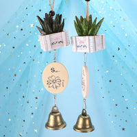 Creative Potted Succulent Japanese Resin Ornament Car Wind Chime Bell Birthday Gift
