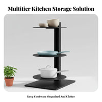 Adjustable Tiered Pot Rack Space Saving Adjustable Pot Rack sturdyDuty