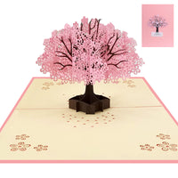 Cherry Blossom 3D Pop-Up Greeting Card for Anniversaries, Birthdays, and Declarations