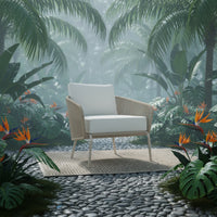 Rattan Garden Sofa Set Waterproof Wicker Sectional Sofa Modular Patio Couch Sunproof Wicker Sectional Couch Nordic Design