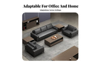 3 Pieces Modern Design 3-Piece Sofa and Table Set Minimalist & design business Furniture Sturdy Frame Seating Group for managerials, Business Owners, Office Managers, Reception Area, Waiting Room