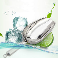 Thickened Stainless Steel Ice Scoop with Hanging Ring for Food, Flour, Rice, and Feed