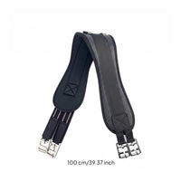 English Saddle Girth Contoured Padded Saddle Girth Equestrian Gear Metal Buckle Stitched Edges