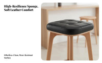 Bar Stool with rear supportrest Non-Slip Feet Upholstered Barstool with rear supportrest
