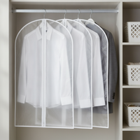 Washable Transparent Garment Dust Cover for Home Wardrobe Storage