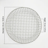 Galvanised Metal Sieve Strainer, 43cm Round Woven Wire Sieve for Gardening, Silver-Colored Fine Mesh Sifter