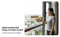 Suction Cup Mounted Window Perch Set Drilltool-Less Modular Feline Climbing Set Space-Saving Pet Furniture Easy Installation for Apartment Dwellers, on Glass Panels, Small Areas, Indoors, Living Room