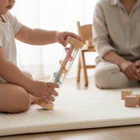 Develops Fine Movement Skills Wooden Rainstick Shaker Lightweight Rain Sound Tube Easy Grip Child-Centered Rainmaker Instrument Polished Rounded Corners for Babies