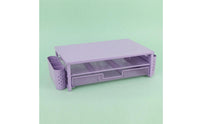 Screen Riser with Drawer Pen Cup Desk Organizer with Drawer Ergonomic Desktop Screen Riser for Workspace