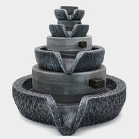 Miniature Resin Millstone Fountain Ornament for Garden and Balcony Decor