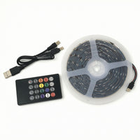 LED Strip Light with USB Controller Flexible RGB LED Strip with USB Power Lead Lighting Backlight Ambient for Gamers