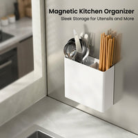 Chopstick Holder Fridge Organizer, Carbon Steel Countertop Storage for Students, Wall-Mounted Kitchen Utensil Rack, Space-Saving Side
