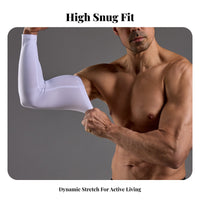 Compression Arm Sleeve High Arm Compression Sleeve Breathable for Athletes, Adults, Basketball, Running, Volleyball
