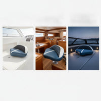 Lure Stool Seat Nautical-Style Boat Seat with Backrest Quilted Boat Chair with Backrest for Boaters