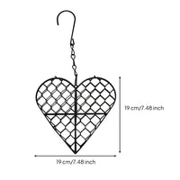 Heart-Shaped Hanging Bird Nesting Material Holder Decorative Hanging Bird Nester Sturdy Nesting Holder with Hook Rust-Proof for Wild Birds, Garden, Backyard, Patio