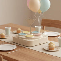 Automatic Dessert Turntable Rotating Dessert Display Rotating Cupcake Carousel for Children, Baby Shower