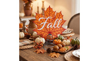 Thanksgiving Maple Leaf Tree Topper Festive Tree Topper with Spring Base Soft Decorations Lightweight for Mantel