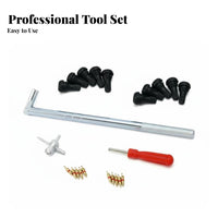 23pcs Universal Fit Tire Valve Stem Installation Tool Kit Multi-Functional Tire Valve Stem Tool Set Easy to Use for Mechanics, Car Owners, Garage
