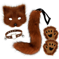 animals Costume Set Masked Furry animal Cosplay Accessories Adjustable Animal Headpiece Set for Cosplayers