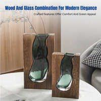Modern Chinese Glass Vase, Minimalist Decorative Flower Holder, Home Living Room Entryway Hydroponic Decor