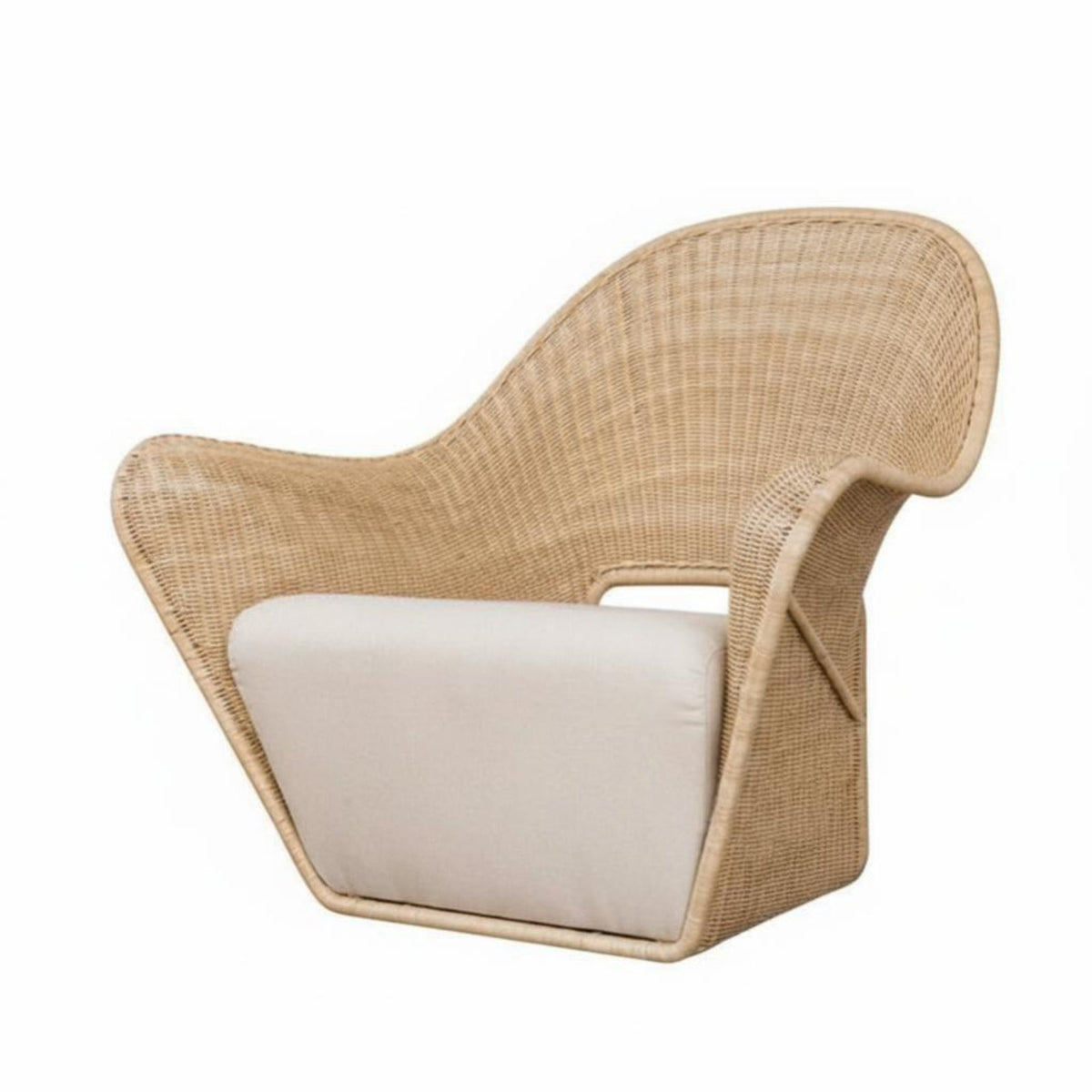 Soutdoorheast Asian aesthetic Woven Rope Lounge Chair Indoor and outdoordoor Use Woven Cocoon Chair Statement Piece Seating Furniture Boho Aesthetic for Guesthouse Owners, Interior Designers, Sunroom, Balcony, Hotel Lobby, Garden
