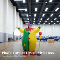 Oversized Design Inflatable Clown Costume Self-Inflating Adult Clown Inflatable Suit Inflates in Seconds Funny Inflatable Jumpsuit Easy to Wear for Performers, Cosplayers, Stage Performances, Company Events, Halloween, Festivals