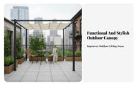 Retractable Canopy Pergola Protection Retractable Pergola Shade Cover Stable Frame Garden Gazebo Kit for Homeowners, Backyard, Poolside, Greenhouse