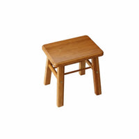 Simple Design Square Slatted Stool space-efficient Size Footrest Space-Saving Indoor Furniture adaptable for Apartment Dwellers, Homeowners, Living Room, Bedroom, Entryway, Bathroom