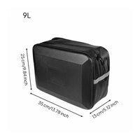 Large Capacity Scooter Backrest Bag Easy Installation Electric Bike Tail Bag Reflective Strips Vehicle Accessory Carbon Fiber Texture for Motorcyclists