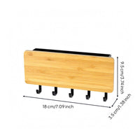 Compact Wall-Mounted Key Organizer Slim Home Storage Space Saving