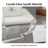 Crystal Sphere Holder Small Mini Chair Display Stand Clear Plastic Display Stand Stable Mini Acrylic Easel Sturdy Design