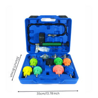 14 Pieces Universal Cooling System Leak Tester Heavy-Duty Coolant Pressure Tester Portable Test Kit Accurate for Mechanics