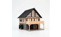 1/64 House Model Featuring a Balcony Architectural Scale Model House Detailed Miniature Villa for Hobbyists, Diorama