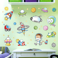 Astronaut Cartoon Wall Decal for Kids' Room Decor