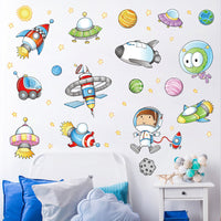 Astronaut Cartoon Wall Decal for Kids' Room Decor