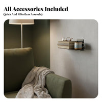 Floating Effect Invisible Bookshelf Space-Saving Wall Shelf Easy to Install Book Holder Multifunctional for Minimalists, Students, Homeowners, Study Room, Bedroom, Office, Hallway