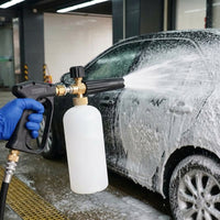 Car Cleaning Foam Sprayer for Professional Wash, Heavy Duty Brass Foam Lance for Detailing, Adjustable Pressure 1L Bottle, High Capacity Tool