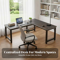 Two-Person Capacity L-Shaped Desk with Hutch Integrated Shelving Office Furniture Space-Saving Workstation Multi-Functional for Students, video game enthusiasts, Study Room, Bedroom