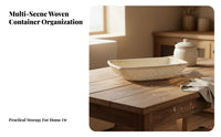 Rectangular Woven Platter Rustic and design Serving Basket multipurpose for Bakeries