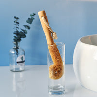 Japanese Coir Long Handle Bottle and Glass Cleaning Brush for Kitchen