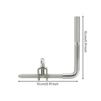 Metal Right-Angle Rod with Clamp Non-Slip Clamp-on Mounting Bracket Adjustable Hardware Compact for Workshop