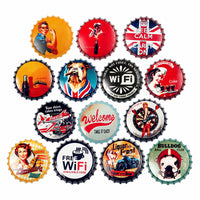 American Retro Beer Bottle Cap Metal Wall Decor for Home Bar & Shop