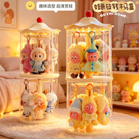 Transparent Acrylic Rotating Display Box for Blind Box Figures, Medium